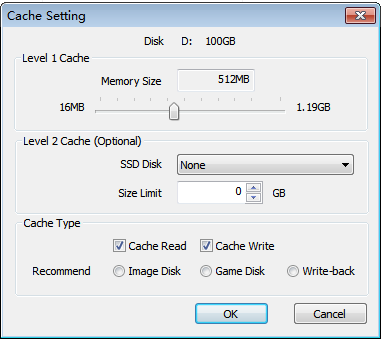 Cache Settings