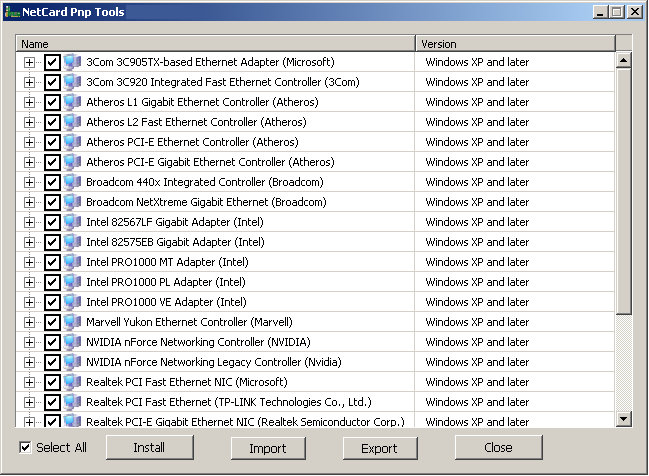 Install network card driver